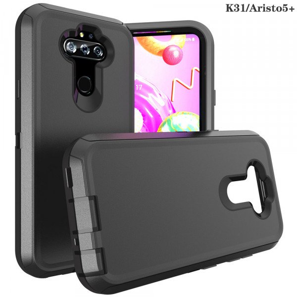 Wholesale Armor Robot Heavy Duty Case for LG Aristo 5 / 5 Plus / K31 / K300 / Phoenix 5 / Fortune 3 (Black)